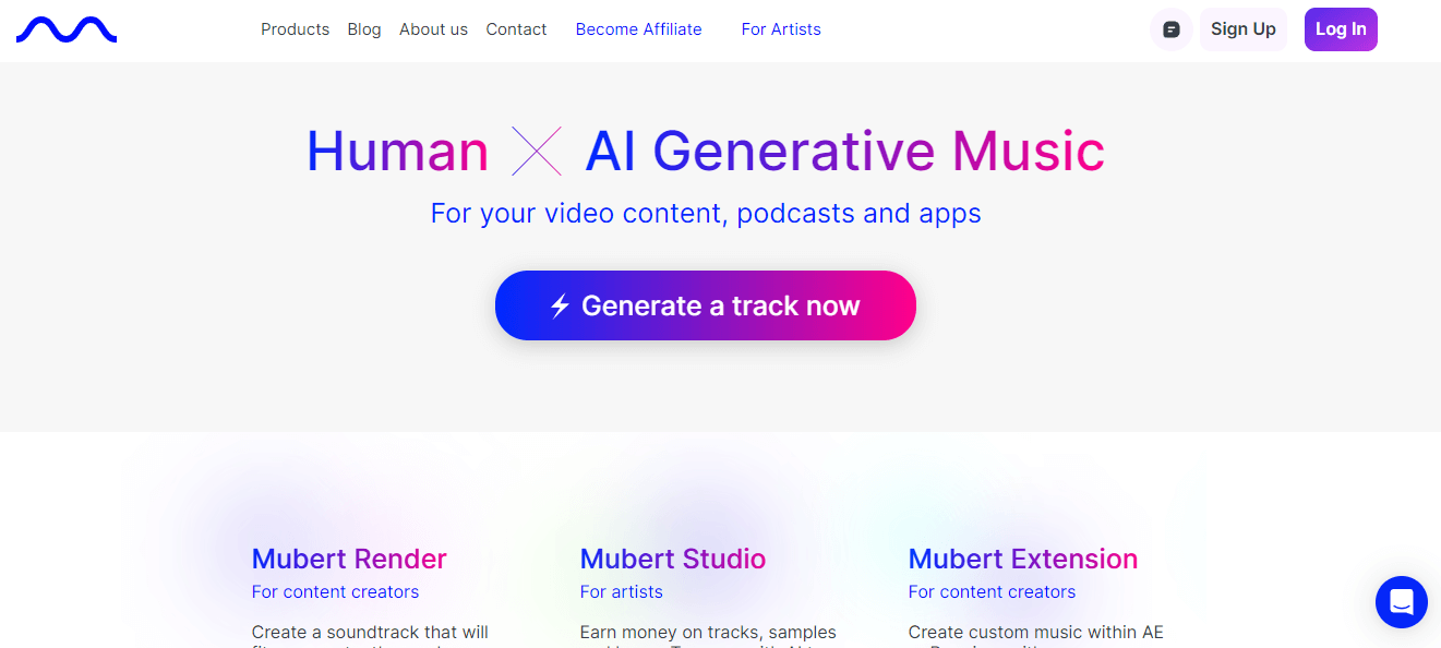 Mubert für menschliche und KI-Generative Musik